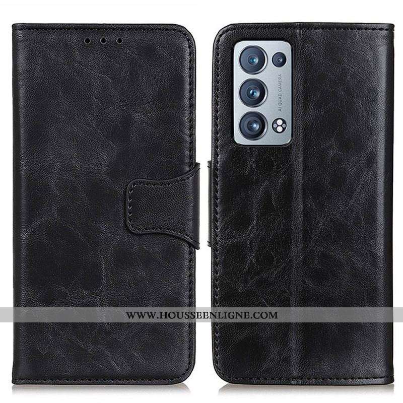 Housse Oppo Reno 6 pro 5G Fermoir Réversible Vernis