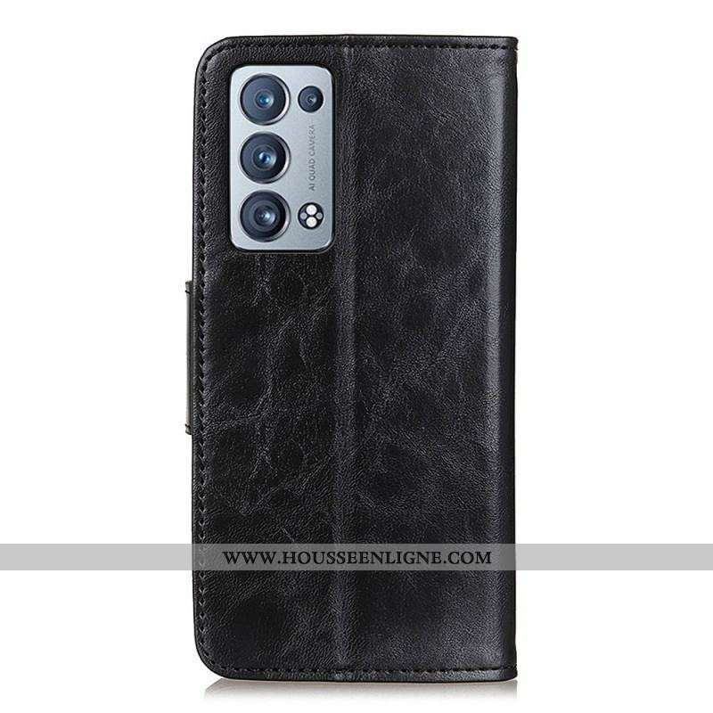 Housse Oppo Reno 6 pro 5G Fermoir Réversible Vernis