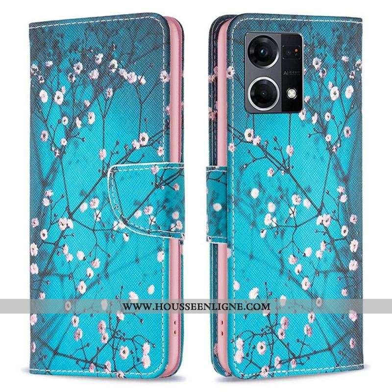 Housse Oppo Reno 7 Branches Fleuries