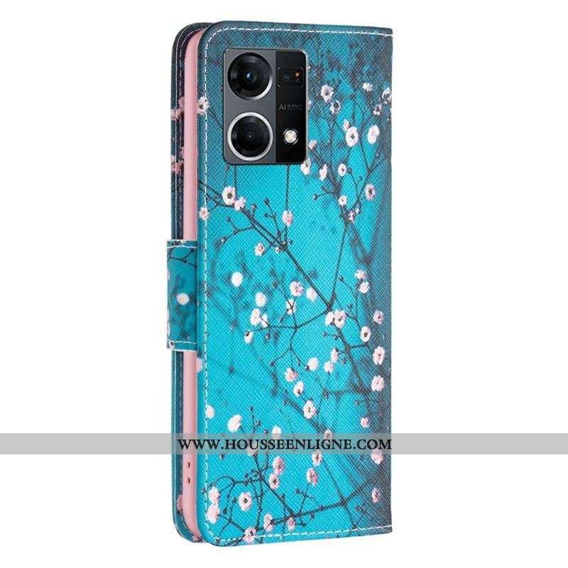 Housse Oppo Reno 7 Branches Fleuries