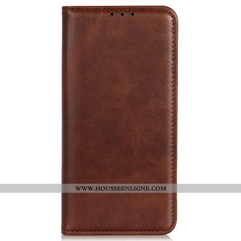 Housse Oppo Reno 7 Cuir Fendu Classique