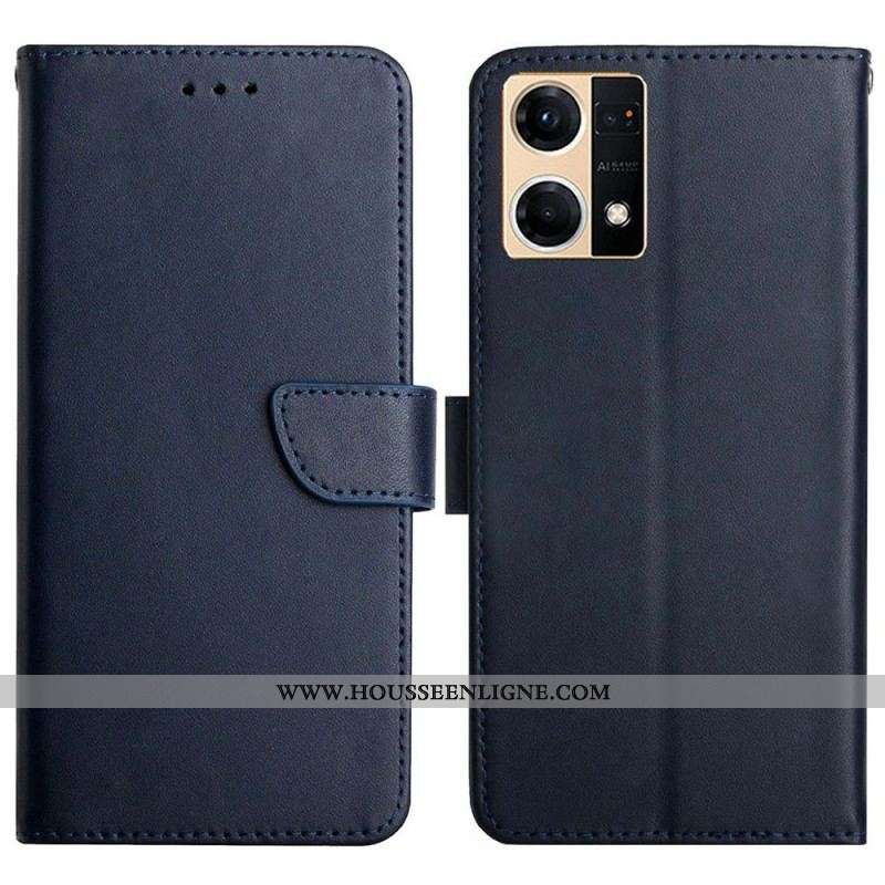 Housse Oppo Reno 7 Cuir Nappa Véritable