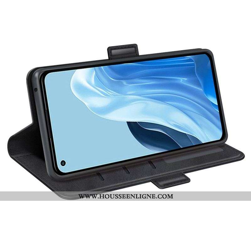Housse Oppo Reno 7 Double Fermoir