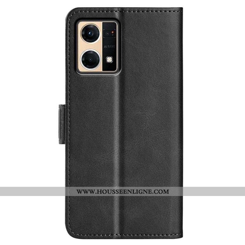 Housse Oppo Reno 7 Double Fermoir