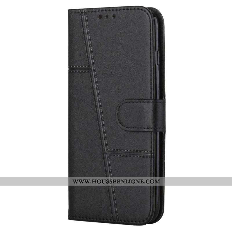 Housse Oppo Reno 7 Effet Cuir Géo à Lanière