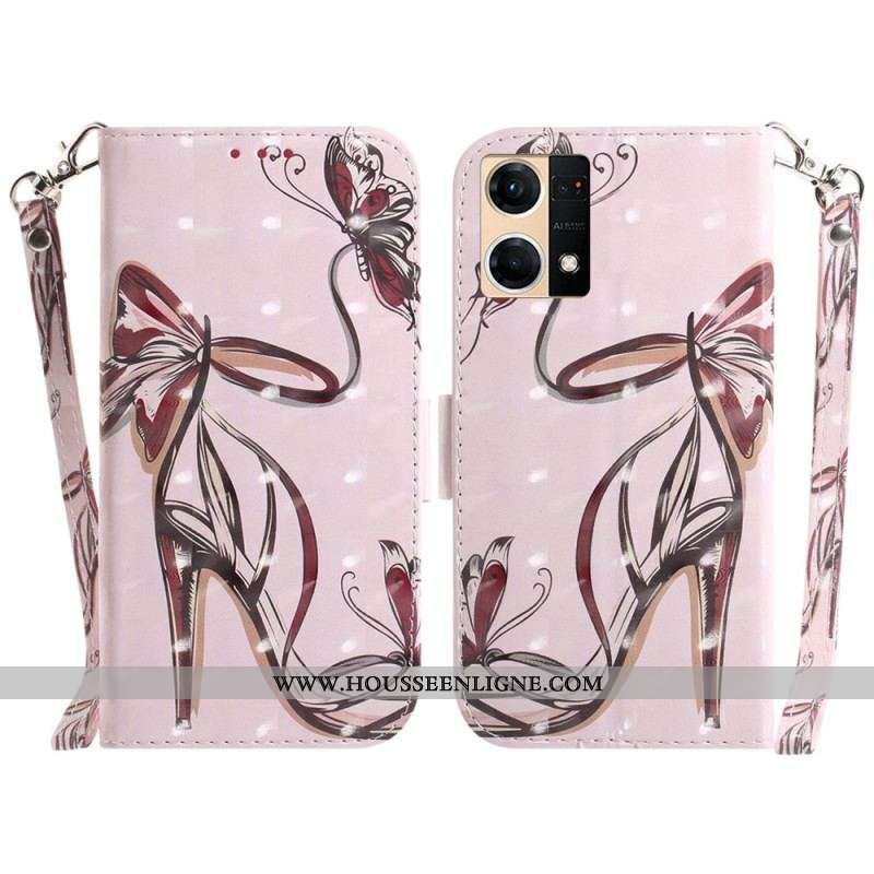 Housse Oppo Reno 7 Escarpin à Lanière