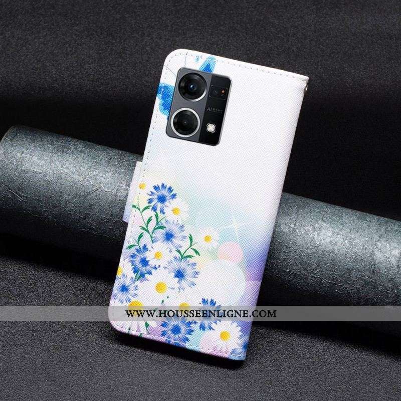 Housse Oppo Reno 7 Papillons Aquarelle