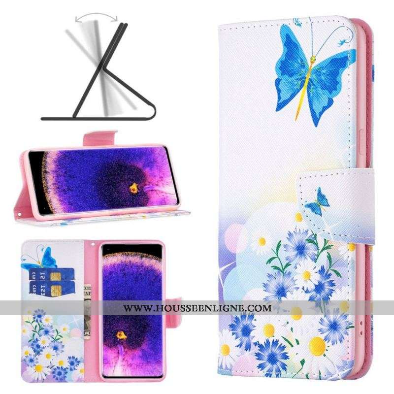 Housse Oppo Reno 7 Papillons Aquarelle