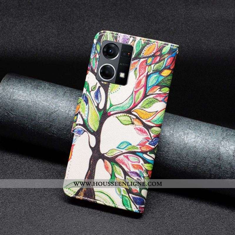 Housse Oppo Reno 7 Peinture Arbre
