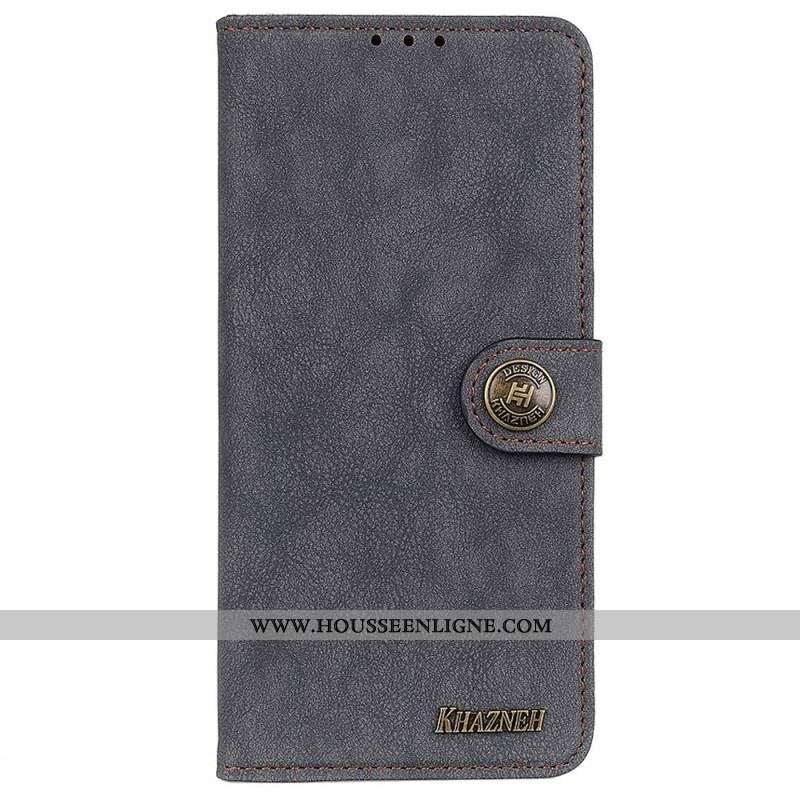 Housse Oppo Reno 7 Simili Cuir Fendu Rétro KHAZNEH