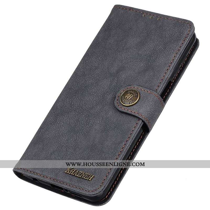 Housse Oppo Reno 7 Simili Cuir Fendu Rétro KHAZNEH