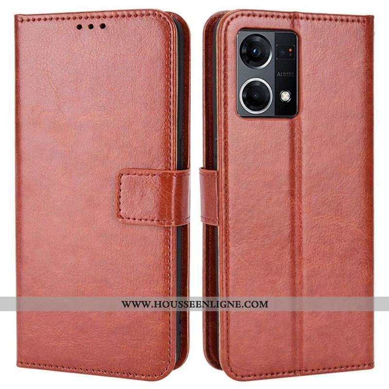Housse Oppo Reno 7 Simili Cuir Flashy