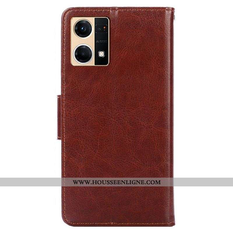 Housse Oppo Reno 7 Simili Cuir Vintage