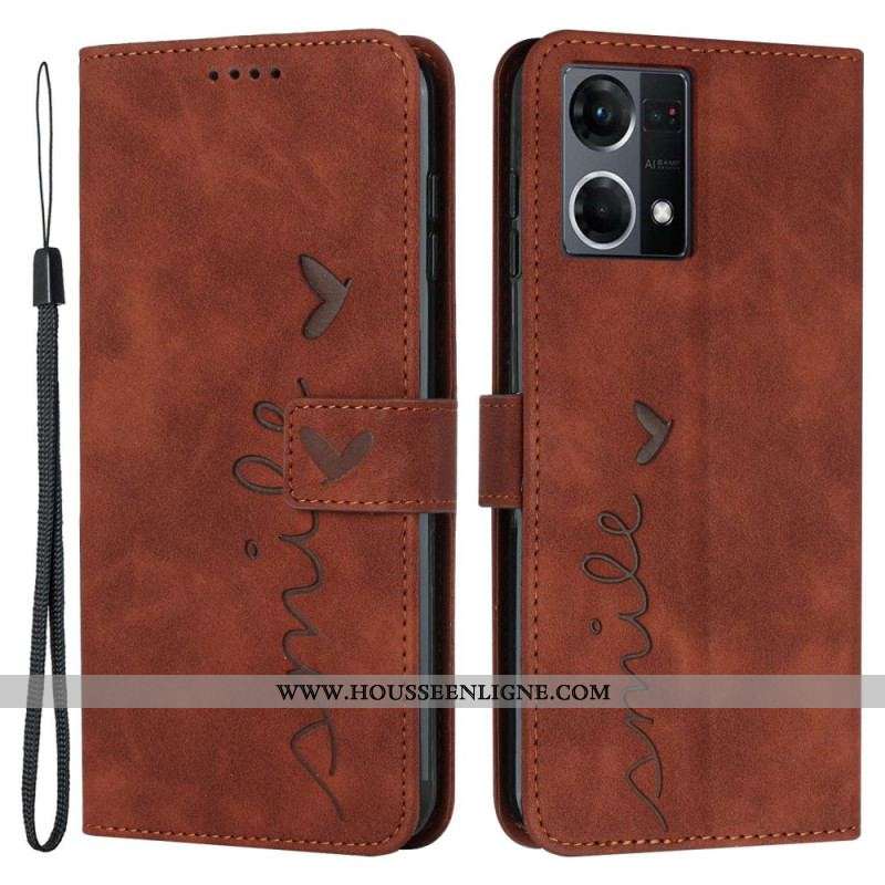 Housse Oppo Reno 7 Smile avec Lanière