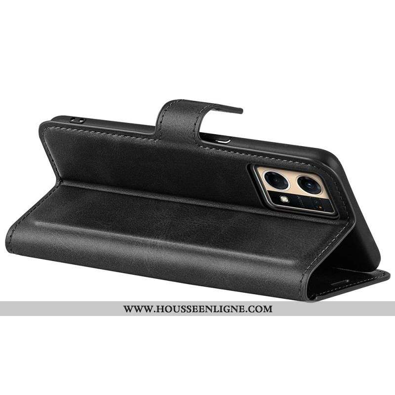 Housse Oppo Reno 7 Style Cuir Fin