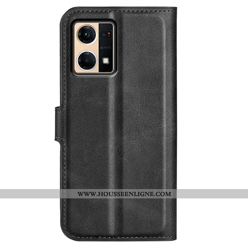 Housse Oppo Reno 7 Style Cuir Fin