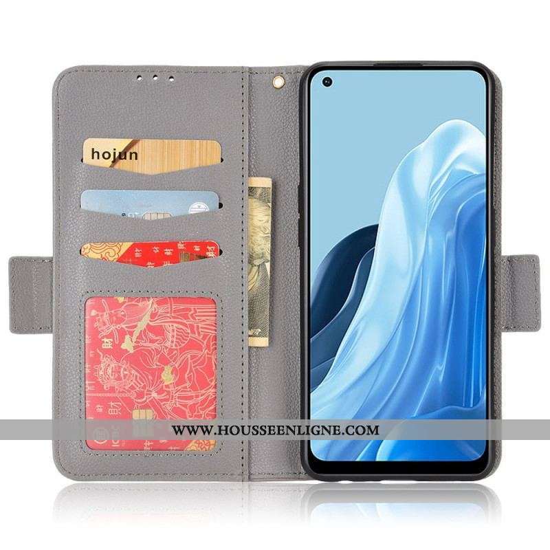Housse Oppo Reno 7 Style Cuir Litchi Traditionnel