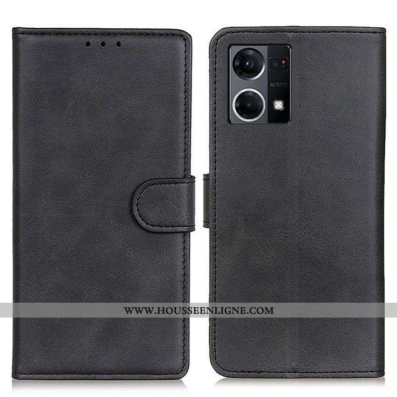 Housse Oppo Reno 7 Style Cuir Mat