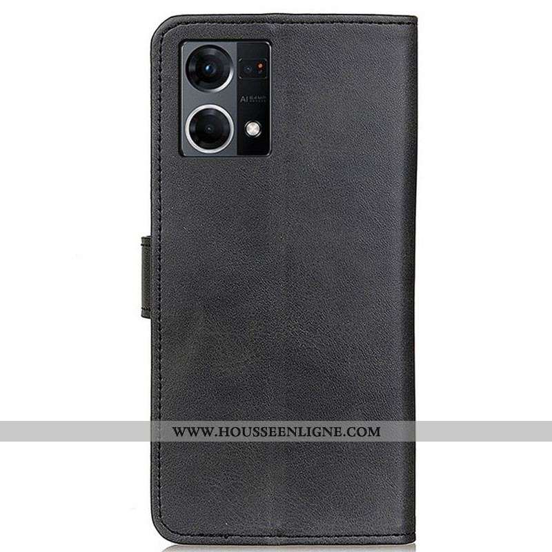 Housse Oppo Reno 7 Style Cuir Mat