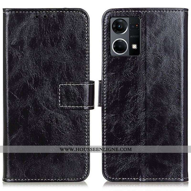 Housse Oppo Reno 7 Vernie avec Coutures