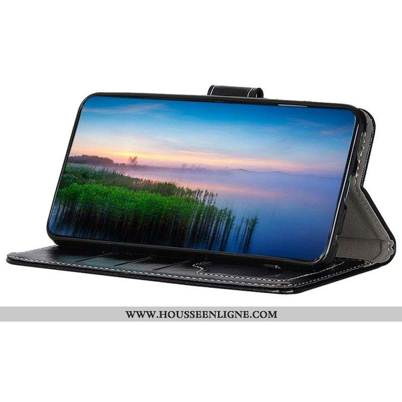 Housse Oppo Reno 7 Vernie avec Coutures