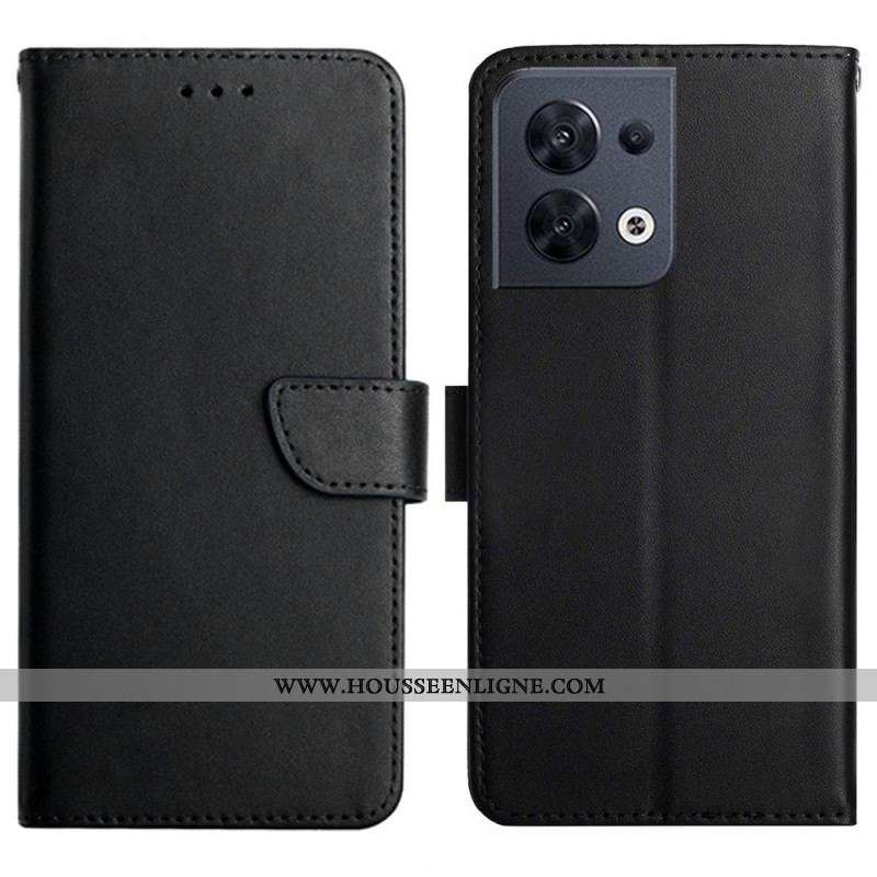 Housse Oppo Reno 8 Cuir Nappa Véritable