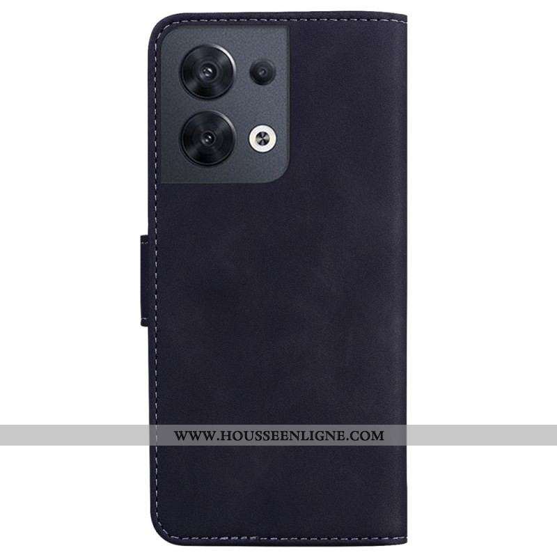 Housse Oppo Reno 8 Effet Cuir Couture
