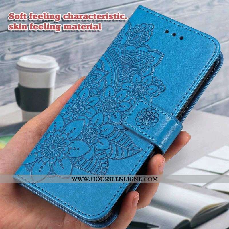 Housse Oppo Reno 8 Florale à Lanière