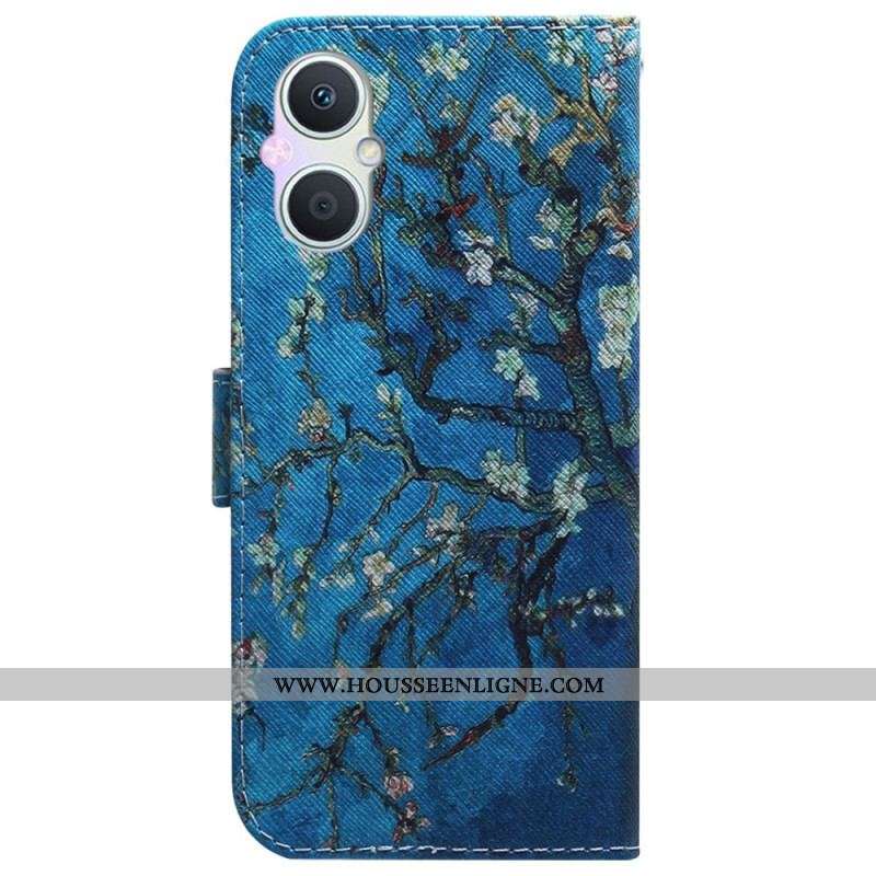 Housse Oppo Reno 8 Lite Branches Fleuries