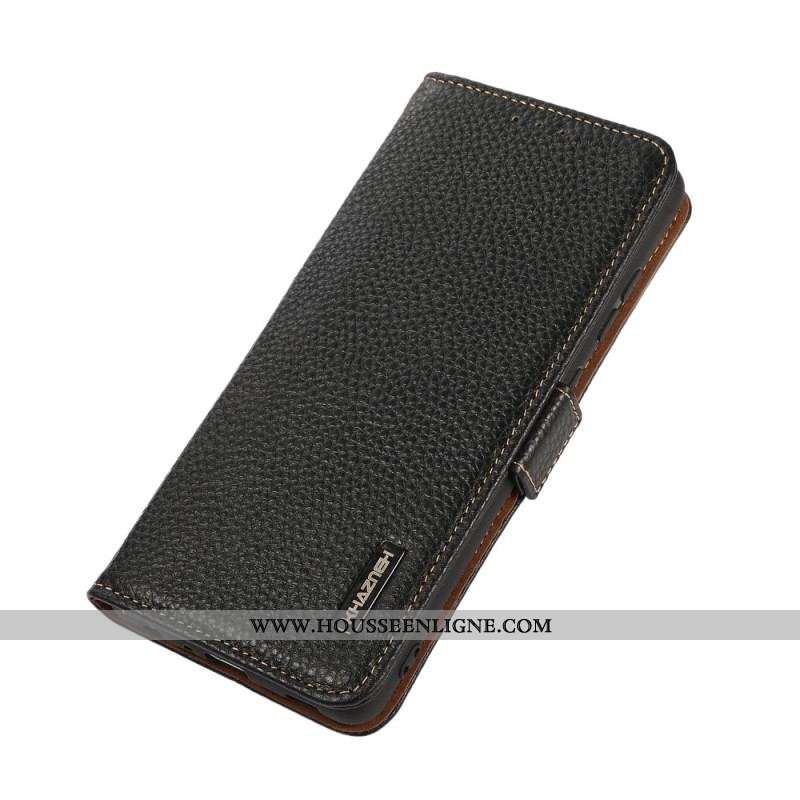 Housse Oppo Reno 8 Lite Cuir Litchi KHAZNEH Protection RFID