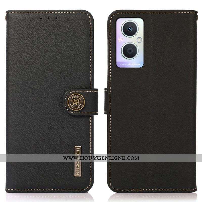 Housse Oppo Reno 8 Lite Cuir Véritable KHAZNEH RFID