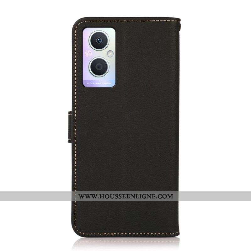 Housse Oppo Reno 8 Lite Cuir Véritable KHAZNEH RFID