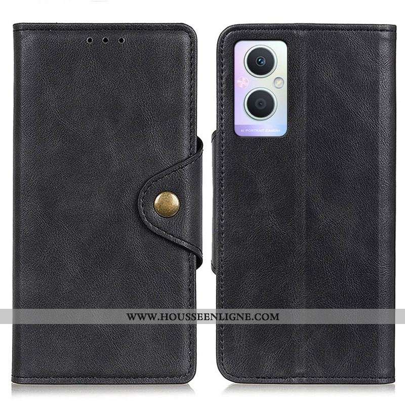 Housse Oppo Reno 8 Lite Simili Cuir Bouton
