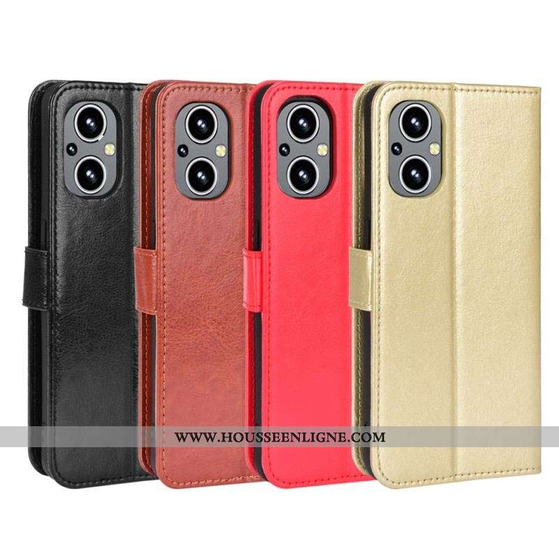 Housse Oppo Reno 8 Lite Simili cuir Flashy à Lanière