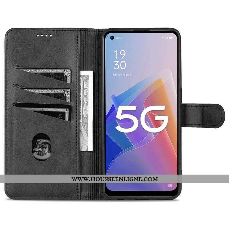 Housse Oppo Reno 8 Lite Style Cuir AZNS