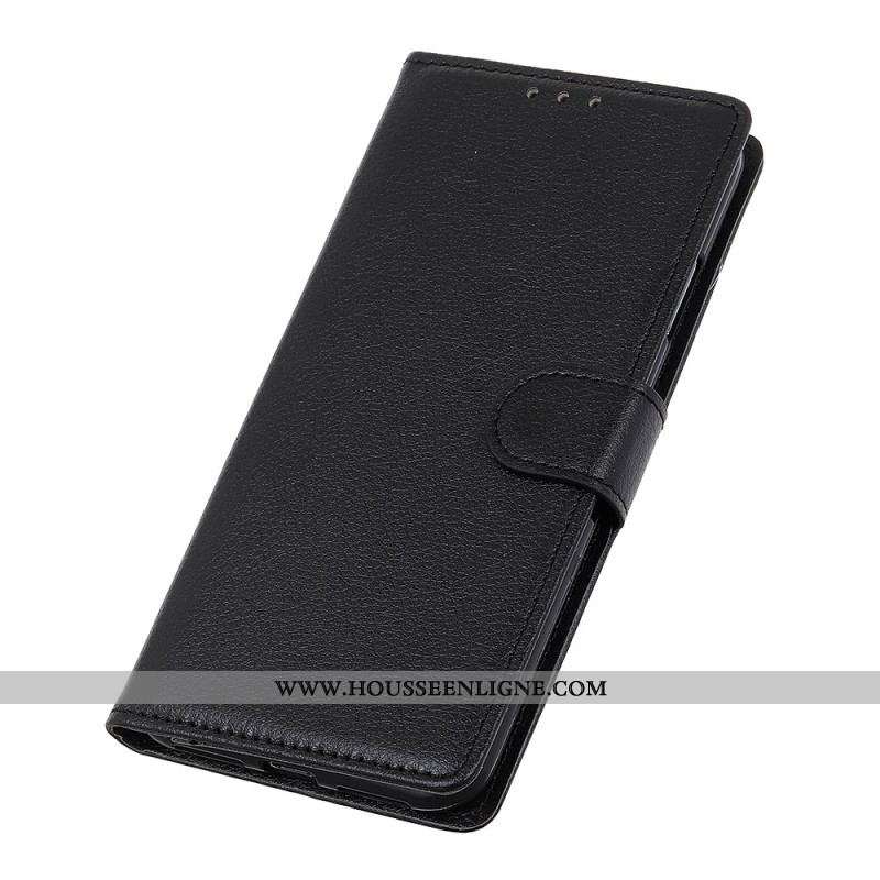 Housse Oppo Reno 8 Lite Style Cuir Litchi Traditionnel