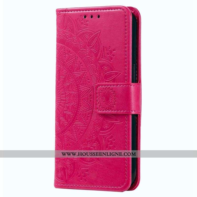Housse Oppo Reno 8 Mandala Soleil à Lanière