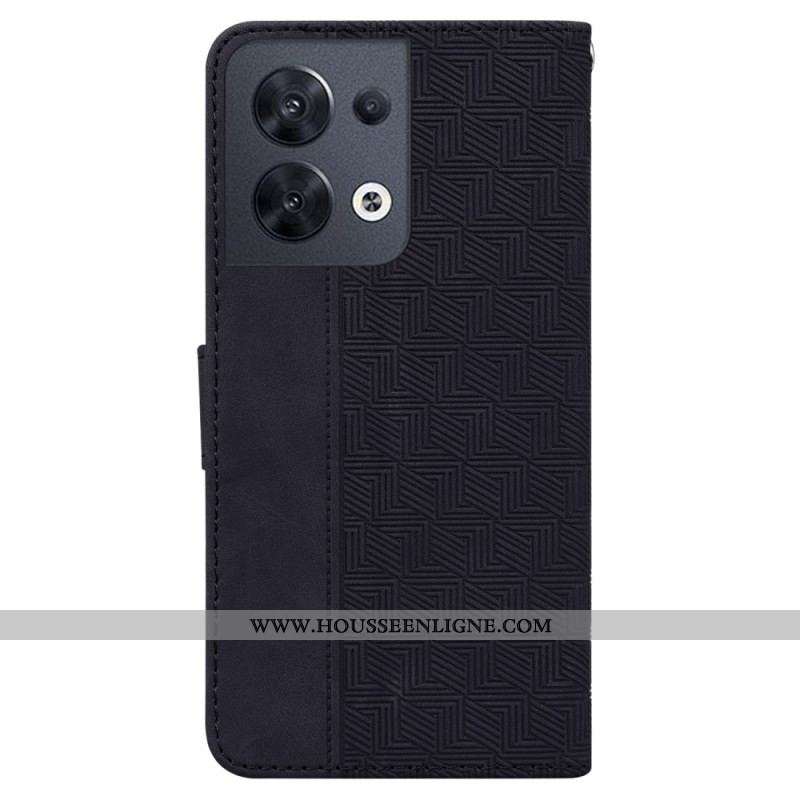 Housse Oppo Reno 8 Motif à Lanière