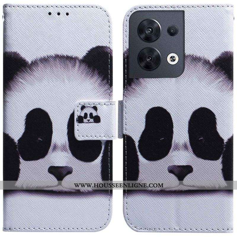 Housse Oppo Reno 8 Panda avec Lanière