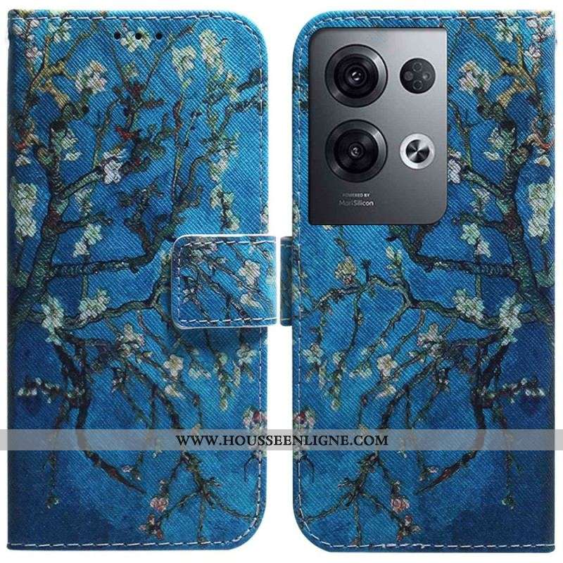 Housse Oppo Reno 8 Pro Branches Fleuries