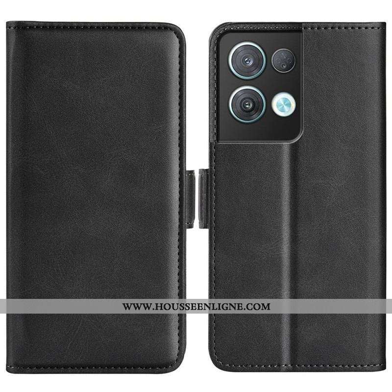 Housse Oppo Reno 8 Pro Double Fermoir