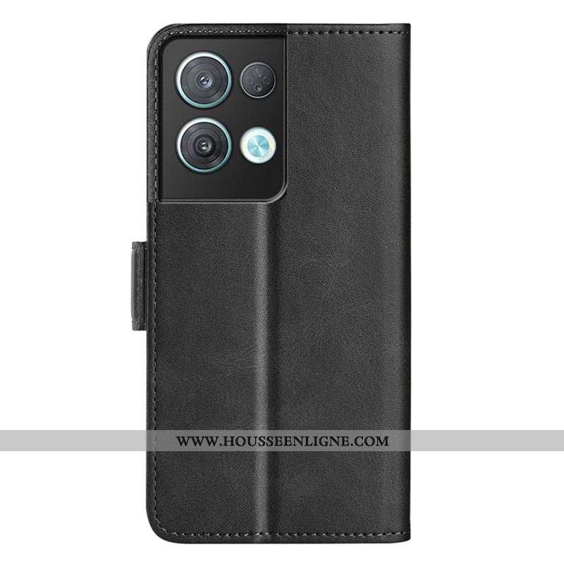Housse Oppo Reno 8 Pro Double Fermoir