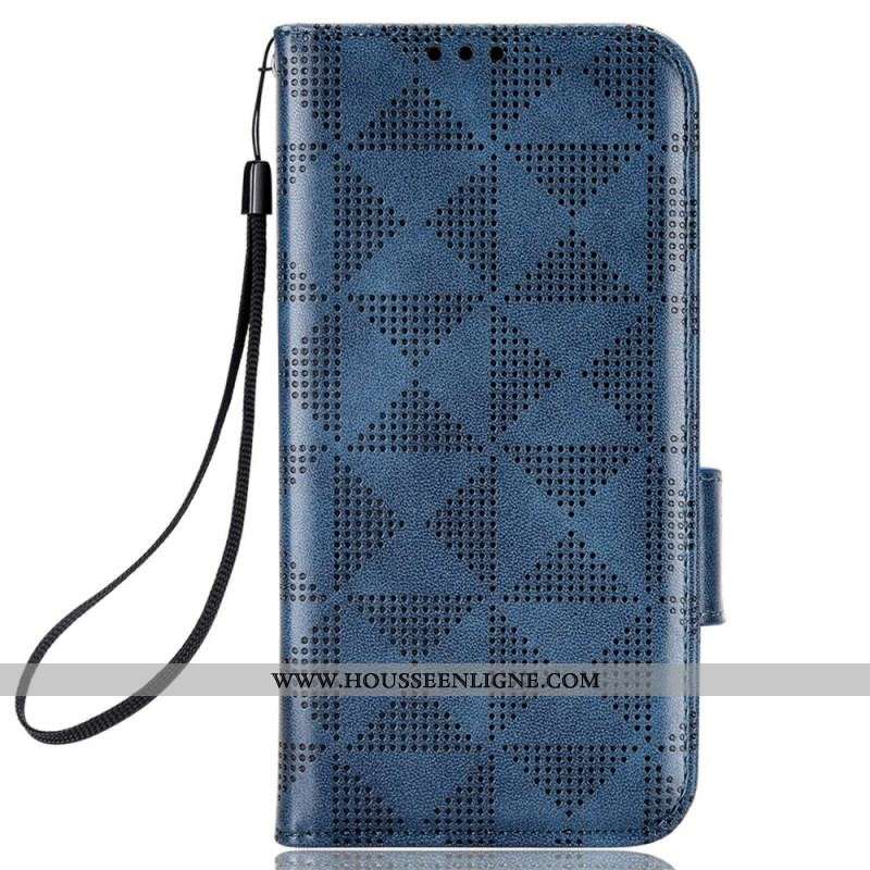 Housse Oppo Reno 8 Pro Double Fermoir à Lanière