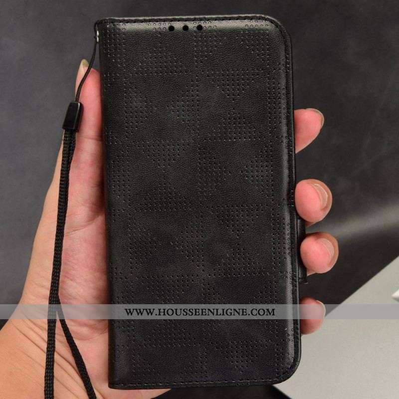 Housse Oppo Reno 8 Pro Double Fermoir à Lanière