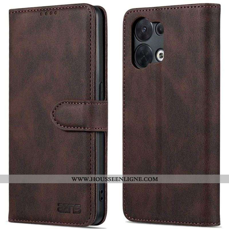 Housse Oppo Reno 8 Pro Effet Cuir Vintage AZNS