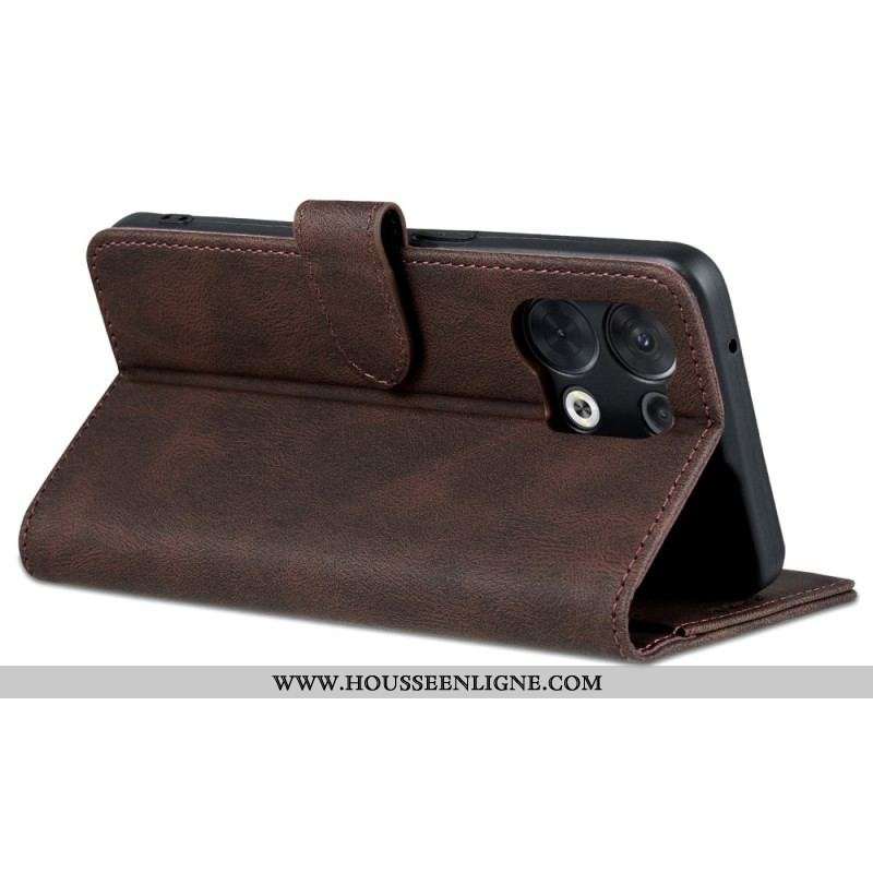 Housse Oppo Reno 8 Pro Effet Cuir Vintage AZNS