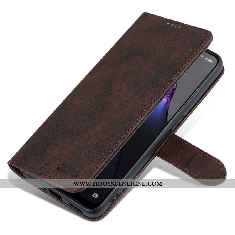 Housse Oppo Reno 8 Pro Effet Cuir Vintage AZNS