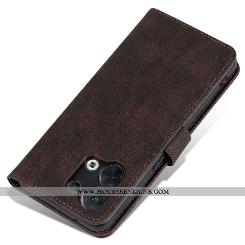 Housse Oppo Reno 8 Pro Effet Cuir Vintage AZNS