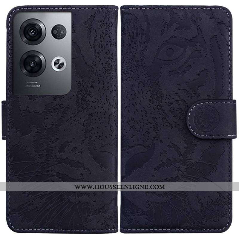 Housse Oppo Reno 8 Pro Empreinte de Tigre
