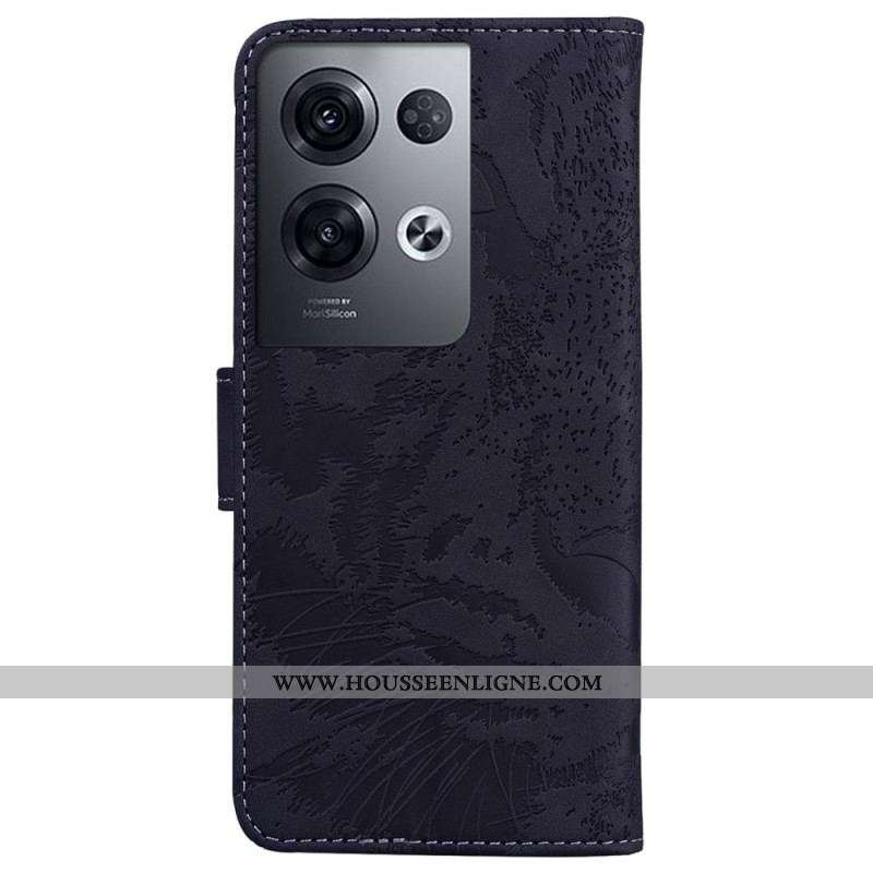 Housse Oppo Reno 8 Pro Empreinte de Tigre